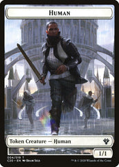 Human // Treasure Double-Sided Token [Commander 2020 Tokens] | Dragon's Lair Comics and Fantasy Houston TX