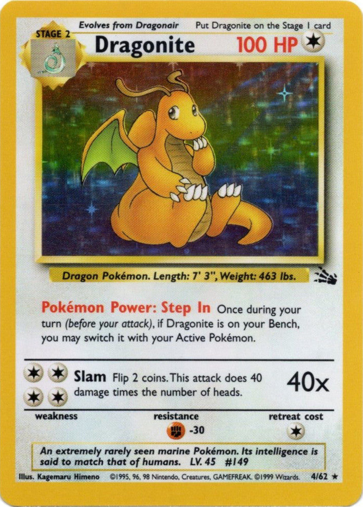 Dragonite (4/62) [Fossil Unlimited] | Dragon's Lair Comics and Fantasy Houston TX