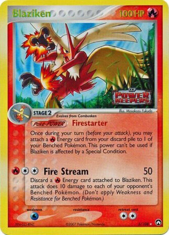 Blaziken (5/108) (Stamped) [EX: Power Keepers] | Dragon's Lair Comics and Fantasy Houston TX