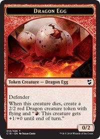 Dragon Egg // Dragon Double-Sided Token [Commander 2018 Tokens] | Dragon's Lair Comics and Fantasy Houston TX