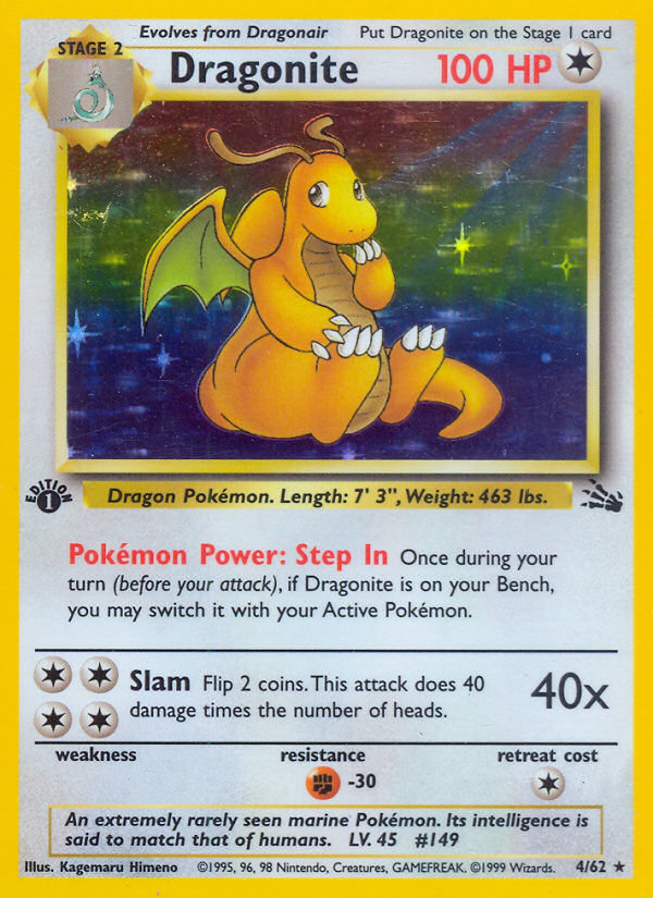 Dragonite (4/62) [Fossil 1st Edition] | Dragon's Lair Comics and Fantasy Houston TX