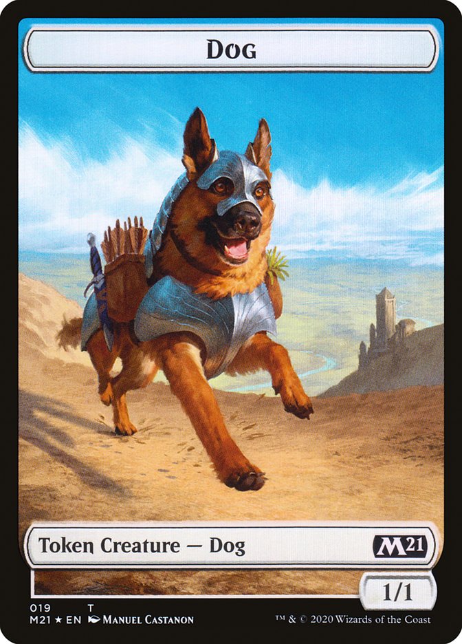 Demon // Dog Double-Sided Token [Core Set 2021 Tokens] | Dragon's Lair Comics and Fantasy Houston TX