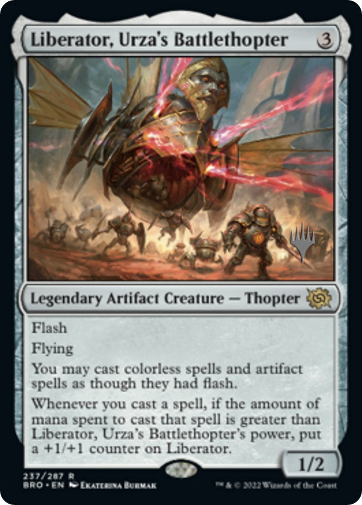 Liberator, Urza's Battlethopter (Promo Pack) [The Brothers' War Promos] | Dragon's Lair Comics and Fantasy Houston TX