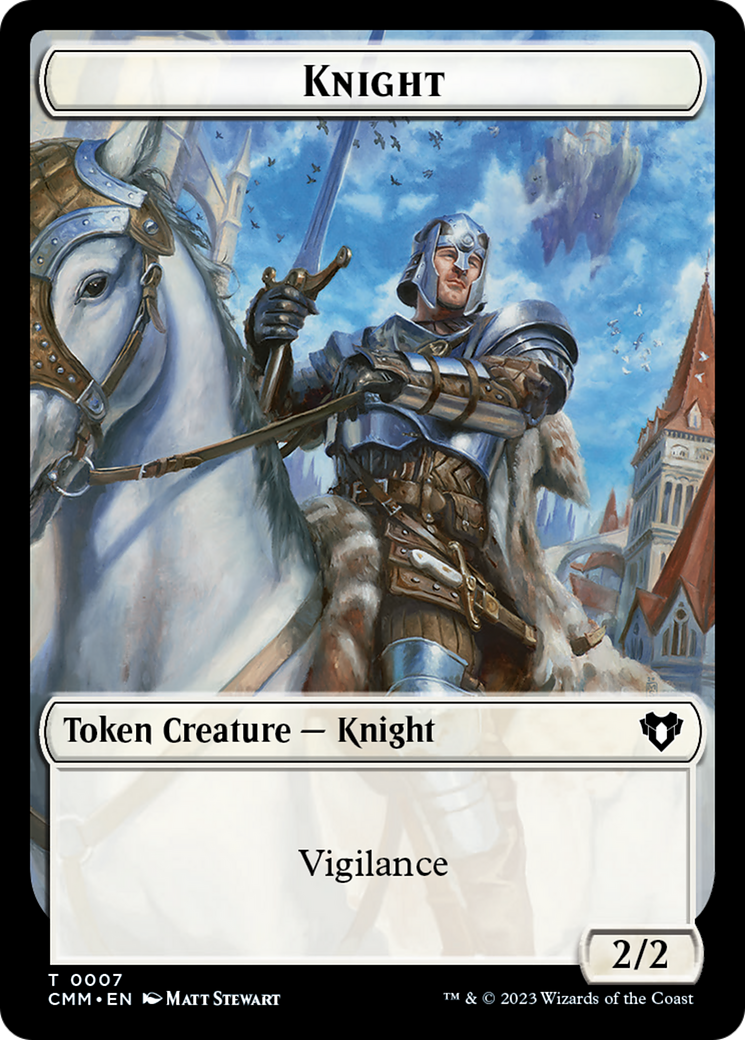 Human Soldier // Knight Double-Sided Token [Commander Masters Tokens] | Dragon's Lair Comics and Fantasy Houston TX