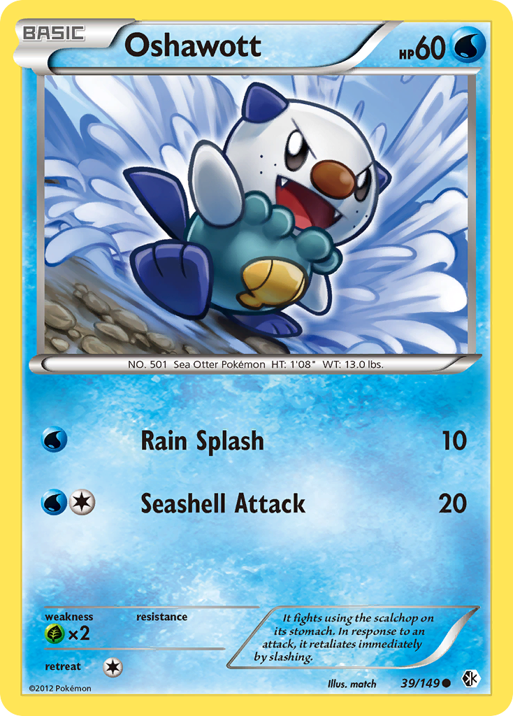 Oshawott (39/149) [Black & White: Boundaries Crossed] | Dragon's Lair Comics and Fantasy Houston TX