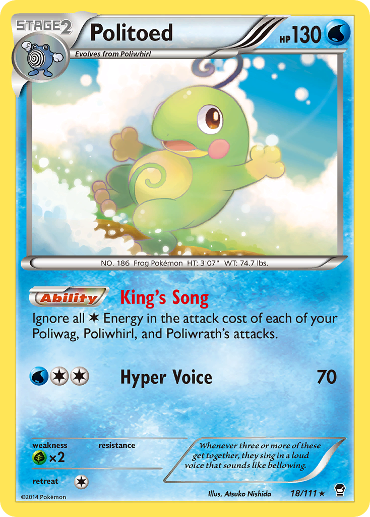 Politoed (18/111) [XY: Furious Fists] | Dragon's Lair Comics and Fantasy Houston TX