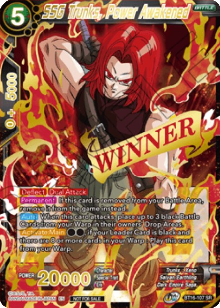 SSG Trunks, Power Awakened (Event Pack 10) (BT16-107) [Tournament Promotion Cards] | Dragon's Lair Comics and Fantasy Houston TX