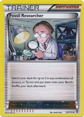 Fossil Researcher (92/111) (Cosmos Holo) [XY: Furious Fists] | Dragon's Lair Comics and Fantasy Houston TX