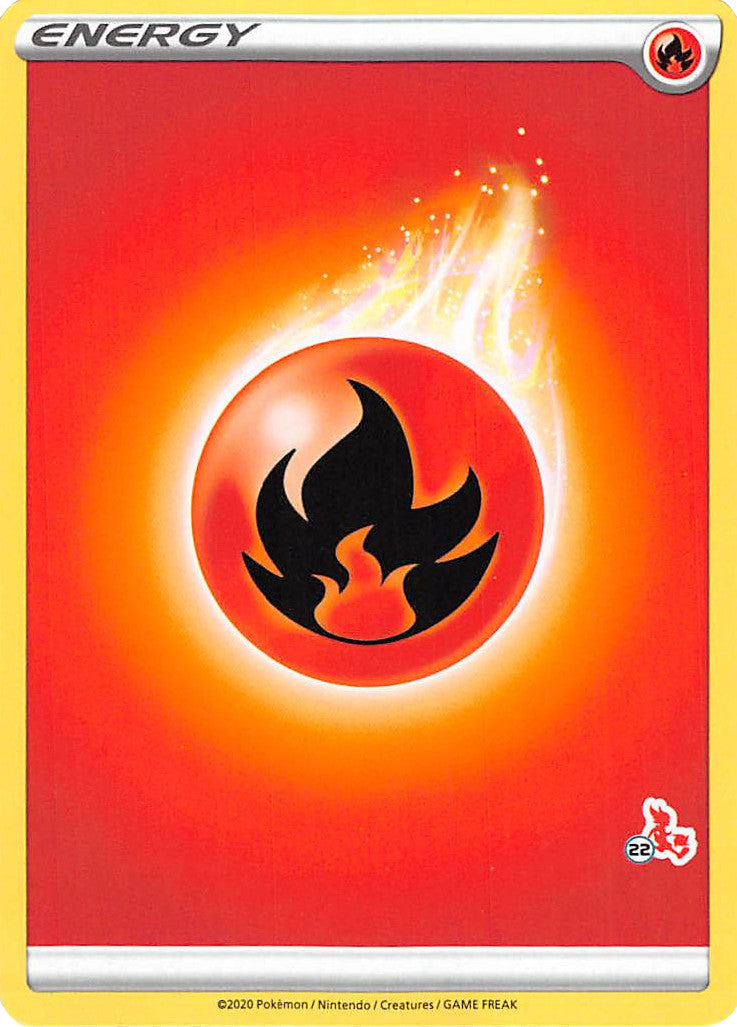 Fire Energy (Cinderace Stamp #22) [Battle Academy 2022] | Dragon's Lair Comics and Fantasy Houston TX