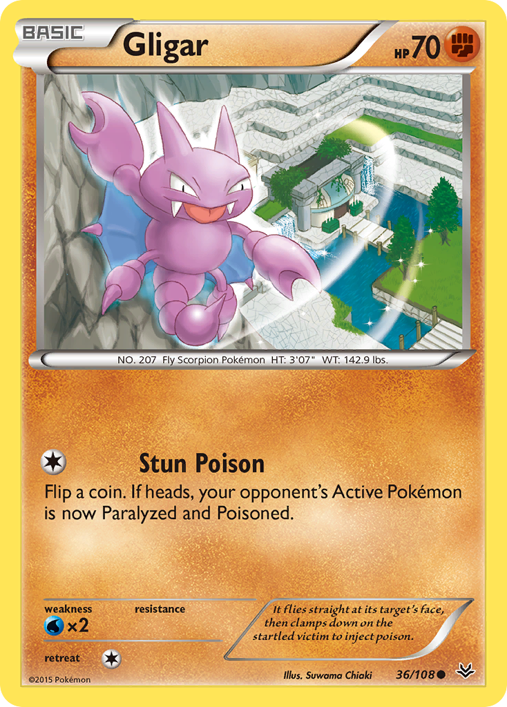 Gligar (36/108) [XY: Roaring Skies] | Dragon's Lair Comics and Fantasy Houston TX