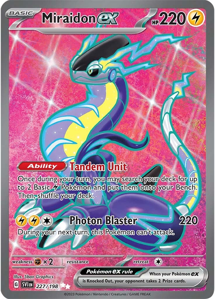 Miraidon ex (227/198) [Scarlet & Violet: Base Set] | Dragon's Lair Comics and Fantasy Houston TX