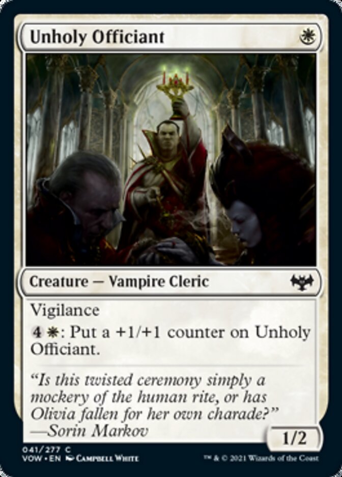 Unholy Officiant [Innistrad: Crimson Vow] | Dragon's Lair Comics and Fantasy Houston TX