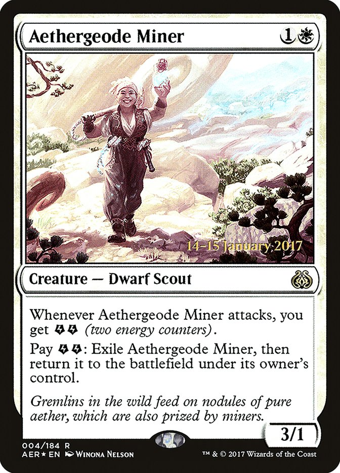 Aethergeode Miner [Aether Revolt Prerelease Promos] | Dragon's Lair Comics and Fantasy Houston TX