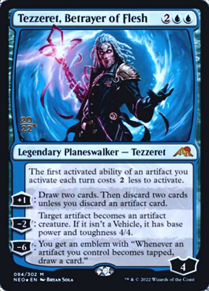 Tezzeret, Betrayer of Flesh [Kamigawa: Neon Dynasty Prerelease Promos] | Dragon's Lair Comics and Fantasy Houston TX