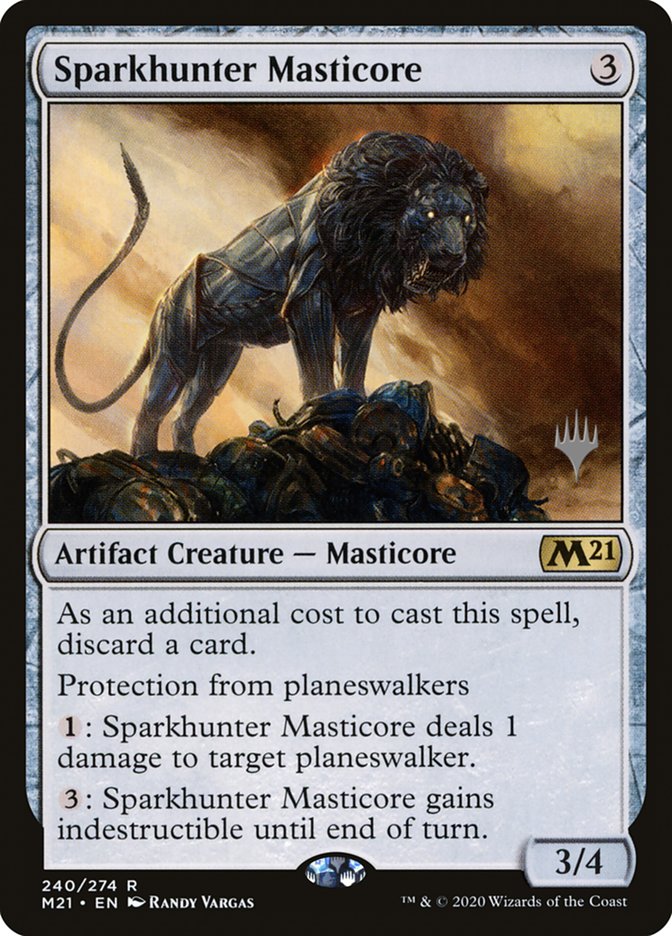 Sparkhunter Masticore (Promo Pack) [Core Set 2021 Promos] | Dragon's Lair Comics and Fantasy Houston TX