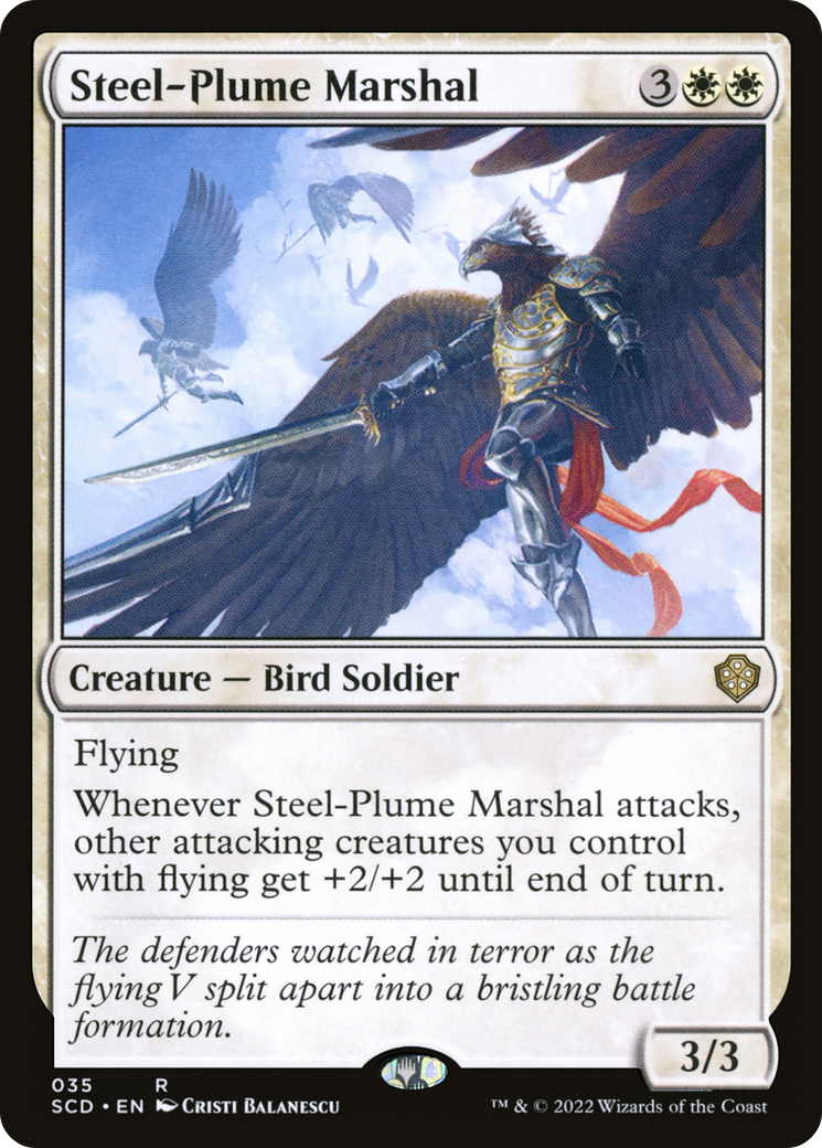 Steel-Plume Marshal [Starter Commander Decks] | Dragon's Lair Comics and Fantasy Houston TX