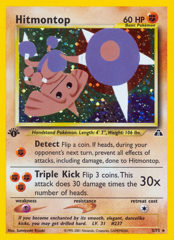 Hitmontop (3/75) [Neo Discovery 1st Edition] | Dragon's Lair Comics and Fantasy Houston TX