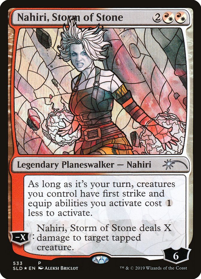 Nahiri, Storm of Stone (Stained Glass) [Secret Lair Drop Promos] | Dragon's Lair Comics and Fantasy Houston TX