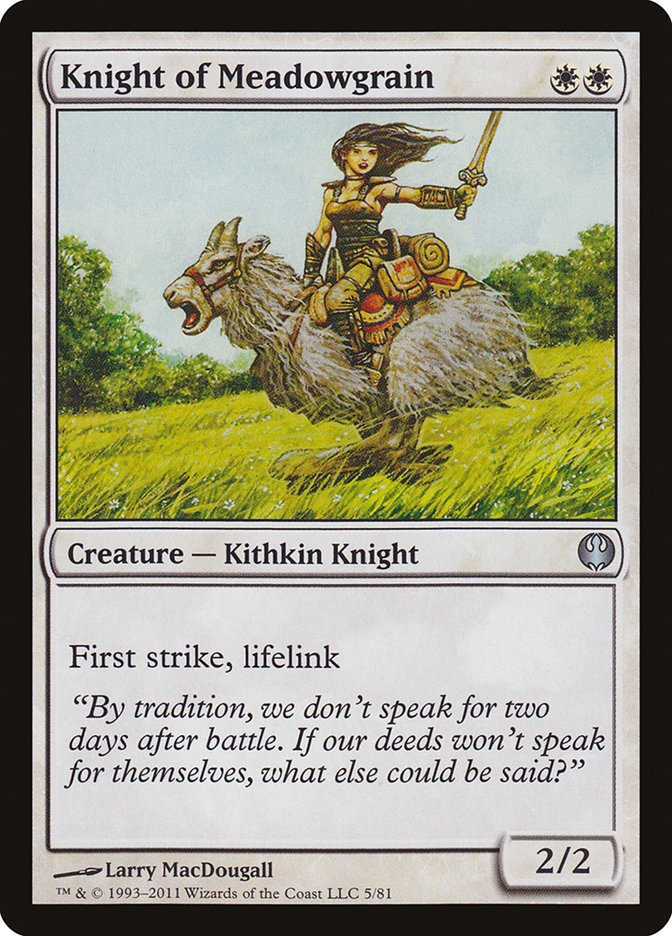 Knight of Meadowgrain [Duel Decks: Knights vs. Dragons] | Dragon's Lair Comics and Fantasy Houston TX