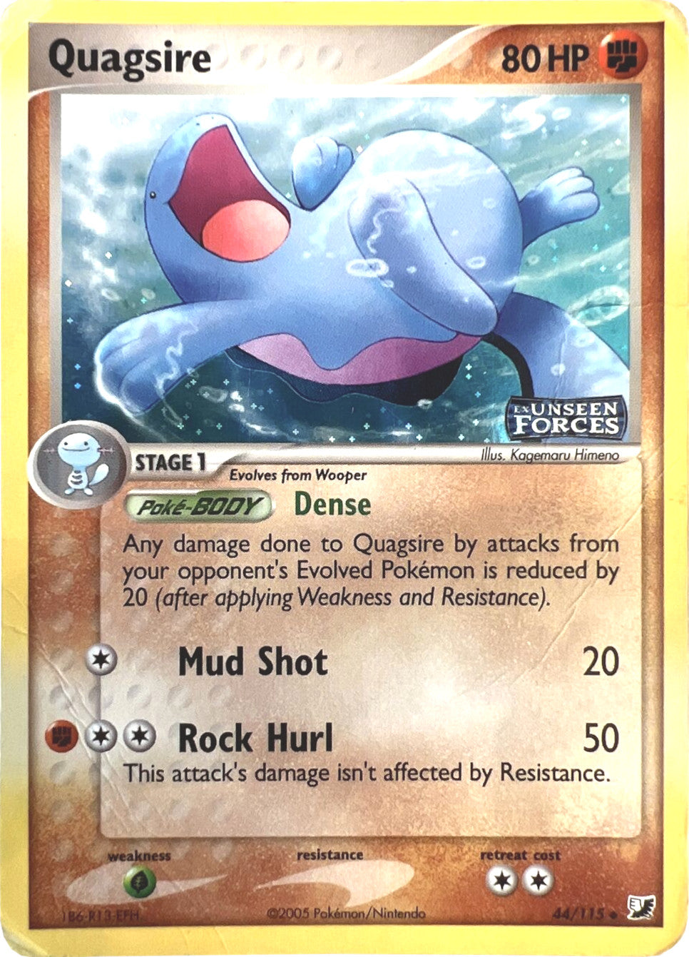 Quagsire (44/115) (Stamped) [EX: Unseen Forces] | Dragon's Lair Comics and Fantasy Houston TX