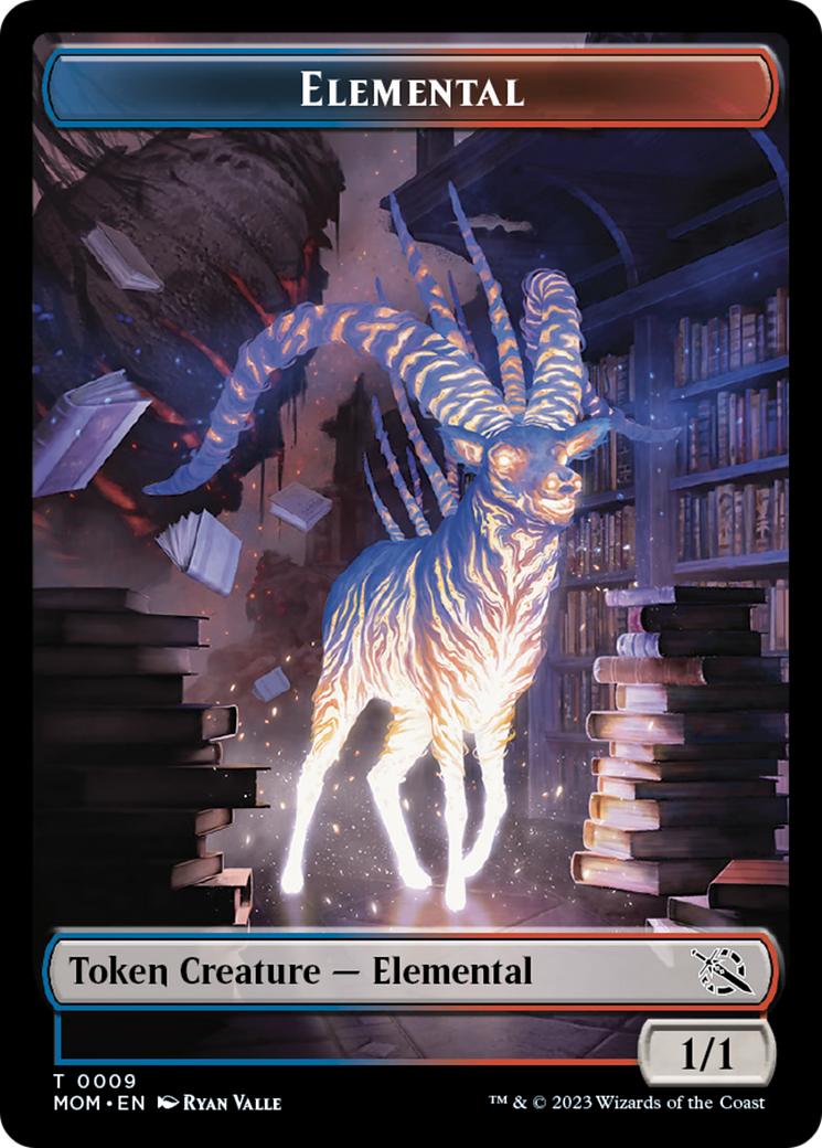 Elemental (9) // Phyrexian Saproling Double-Sided Token [March of the Machine Tokens] | Dragon's Lair Comics and Fantasy Houston TX