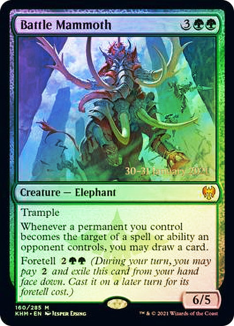 Battle Mammoth [Kaldheim Prerelease Promos] | Dragon's Lair Comics and Fantasy Houston TX