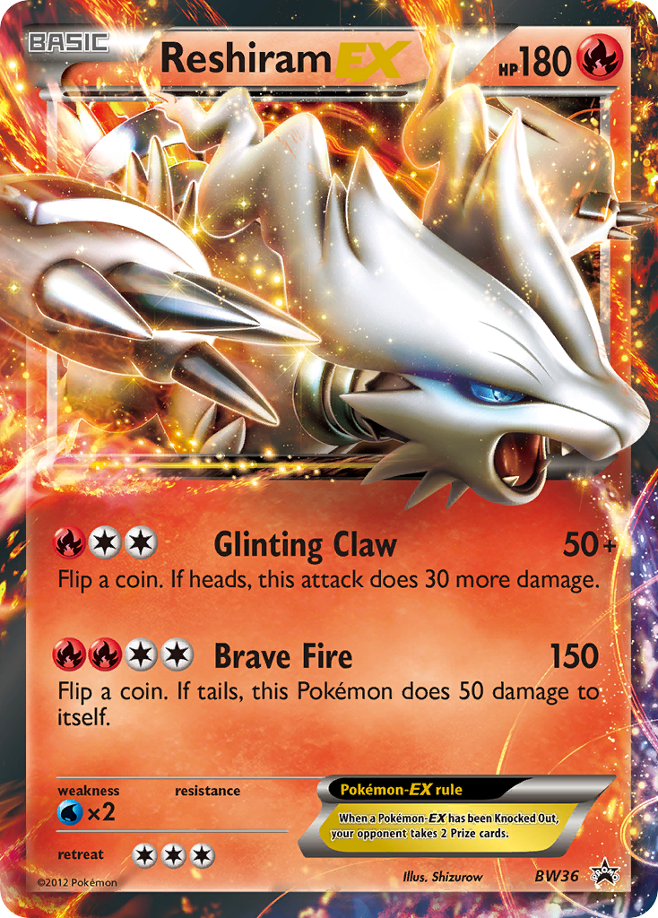 Reshiram EX (BW36) [Black & White: Black Star Promos] | Dragon's Lair Comics and Fantasy Houston TX