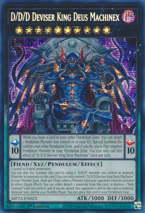 D/D/D Deviser King Deus Machinex [MP23-EN023] Prismatic Secret Rare | Dragon's Lair Comics and Fantasy Houston TX