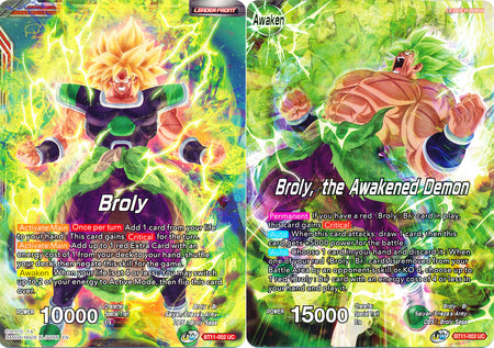 Broly // Broly, the Awakened Demon (BT11-002) [Vermilion Bloodline] | Dragon's Lair Comics and Fantasy Houston TX