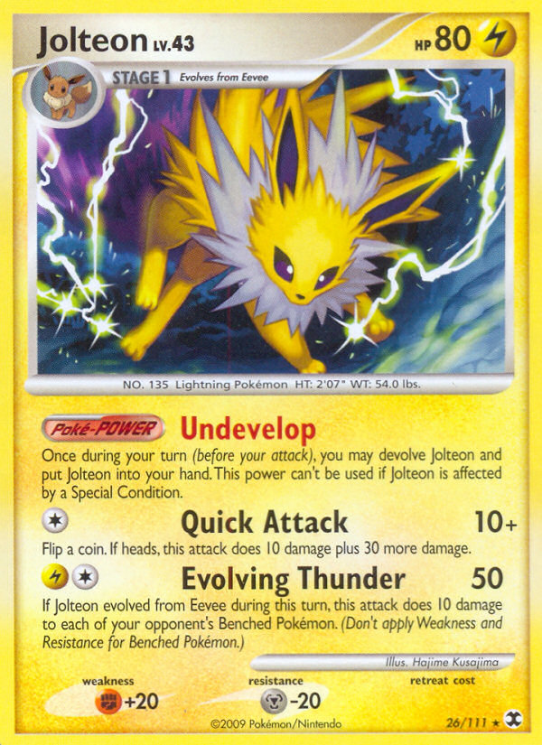 Jolteon (26/111) [Platinum: Rising Rivals] | Dragon's Lair Comics and Fantasy Houston TX