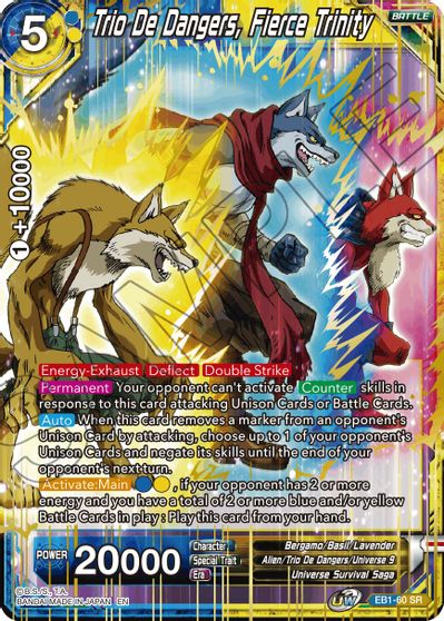 Trio De Dangers, Fierce Trinity (EB1-060) [Battle Evolution Booster] | Dragon's Lair Comics and Fantasy Houston TX