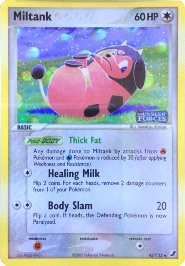 Miltank (42/115) (Stamped) [EX: Unseen Forces] | Dragon's Lair Comics and Fantasy Houston TX