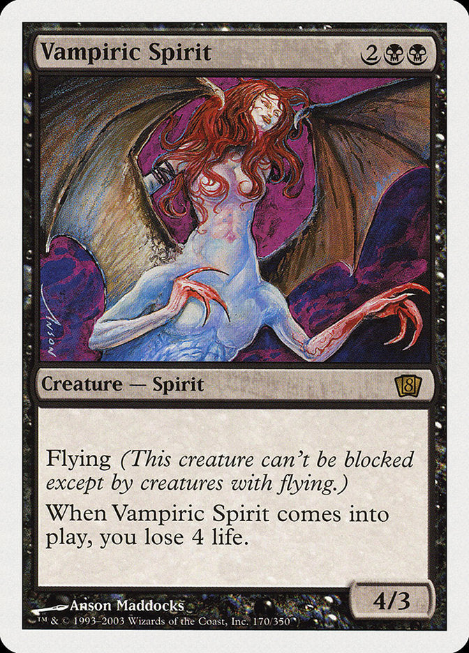 Vampiric Spirit (8th Edition) [Oversize Cards] | Dragon's Lair Comics and Fantasy Houston TX