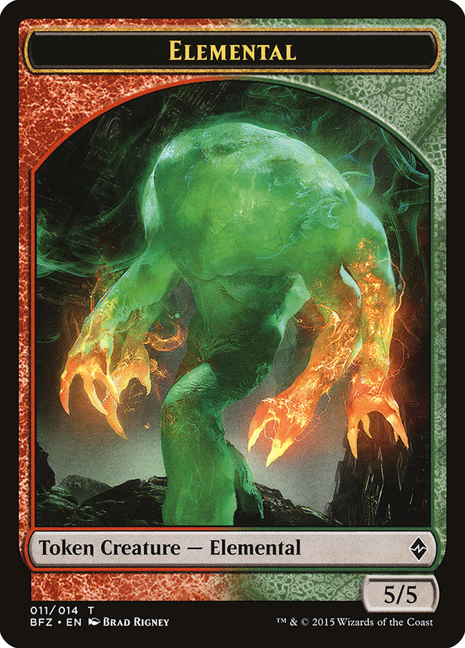 Elemental Token (011/014) [Battle for Zendikar Tokens] | Dragon's Lair Comics and Fantasy Houston TX