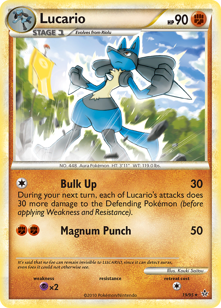 Lucario (19/95) [HeartGold & SoulSilver: Unleashed] | Dragon's Lair Comics and Fantasy Houston TX