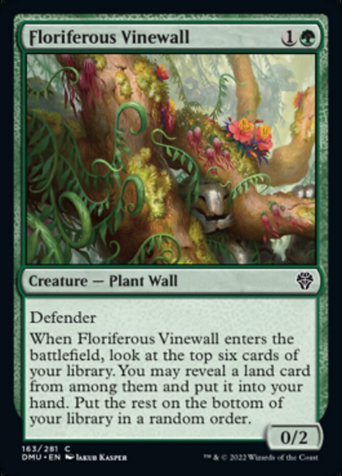 Floriferous Vinewall [Dominaria United] | Dragon's Lair Comics and Fantasy Houston TX