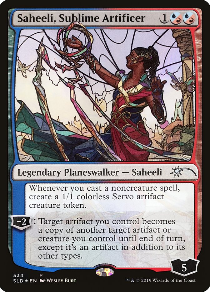 Saheeli, Sublime Artificer (Stained Glass) [Secret Lair Drop Promos] | Dragon's Lair Comics and Fantasy Houston TX