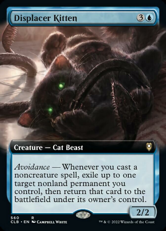 Displacer Kitten (Extended Art) [Commander Legends: Battle for Baldur's Gate] | Dragon's Lair Comics and Fantasy Houston TX