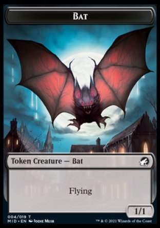 Bat Token [Innistrad: Midnight Hunt Tokens] | Dragon's Lair Comics and Fantasy Houston TX