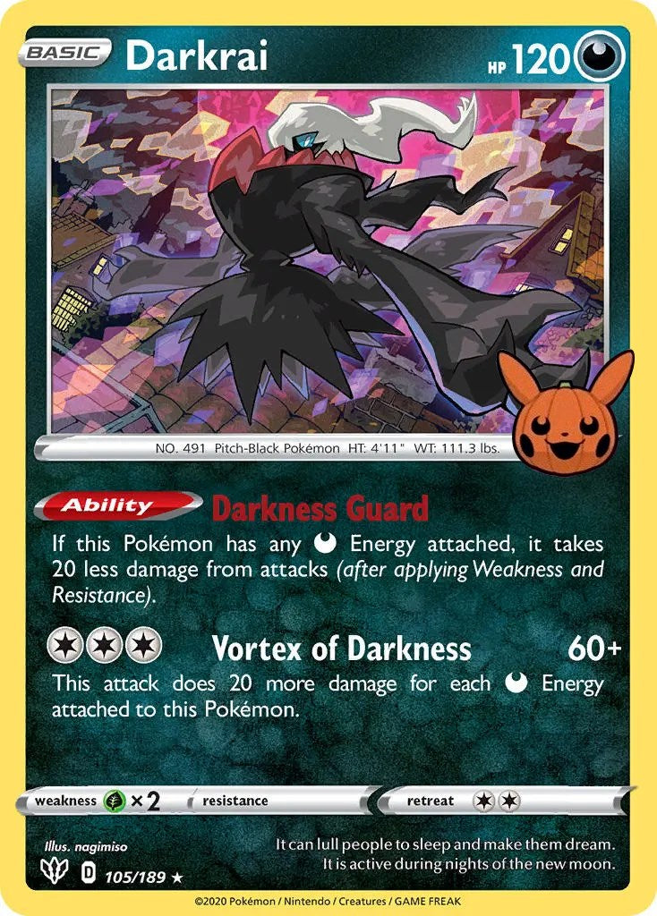 Darkrai (105/189) [Trick or Trade] | Dragon's Lair Comics and Fantasy Houston TX