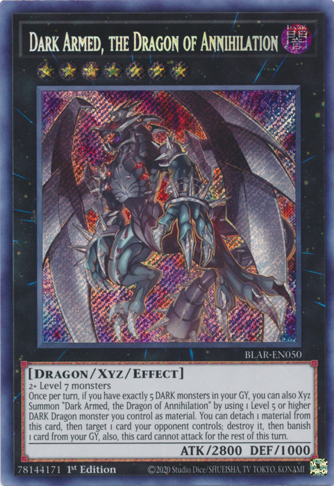 Dark Armed, the Dragon of Annihilation [BLAR-EN050] Secret Rare | Dragon's Lair Comics and Fantasy Houston TX