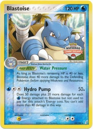 Blastoise (14/100) (National Championship Promo) [EX: Crystal Guardians] | Dragon's Lair Comics and Fantasy Houston TX