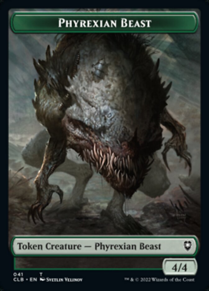 Phyrexian Beast // Wurm Double-Sided Token [Commander Legends: Battle for Baldur's Gate Tokens] | Dragon's Lair Comics and Fantasy Houston TX