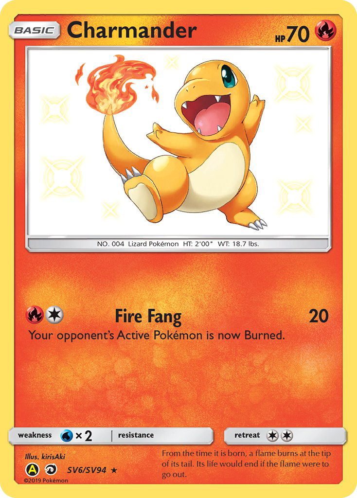 Charmander (SV6/SV94) [Sun & Moon: Hidden Fates - Shiny Vault] | Dragon's Lair Comics and Fantasy Houston TX