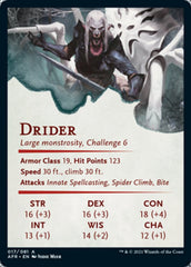 Drider Art Card [Dungeons & Dragons: Adventures in the Forgotten Realms Art Series] | Dragon's Lair Comics and Fantasy Houston TX