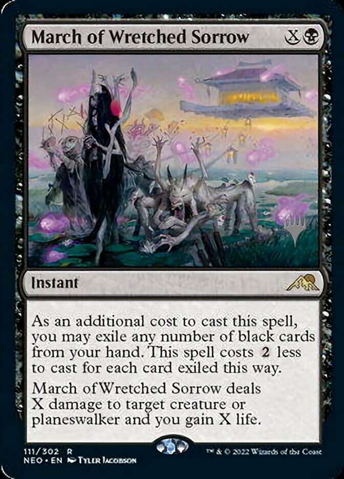 March of Wretched Sorrow (Promo Pack) [Kamigawa: Neon Dynasty Promos] | Dragon's Lair Comics and Fantasy Houston TX