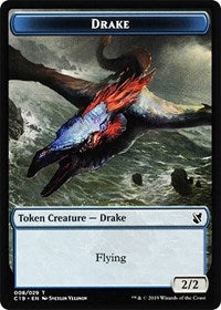 Drake // Human Double-Sided Token [Commander 2019 Tokens] | Dragon's Lair Comics and Fantasy Houston TX