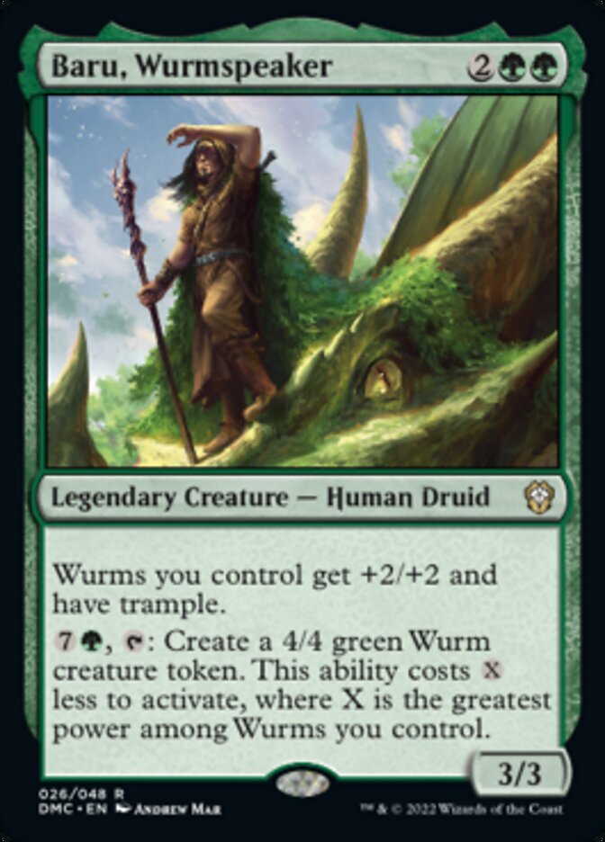 Baru, Wurmspeaker [Dominaria United Commander] | Dragon's Lair Comics and Fantasy Houston TX