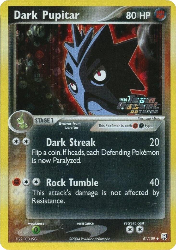 Dark Pupitar (41/109) (Stamped) [EX: Team Rocket Returns] | Dragon's Lair Comics and Fantasy Houston TX