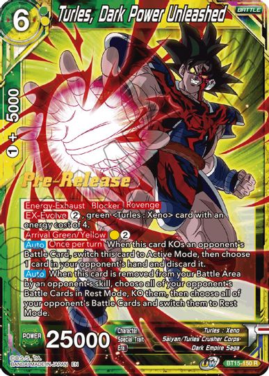 Turles, Dark Power Unleashed (BT15-150) [Saiyan Showdown Prerelease Promos] | Dragon's Lair Comics and Fantasy Houston TX